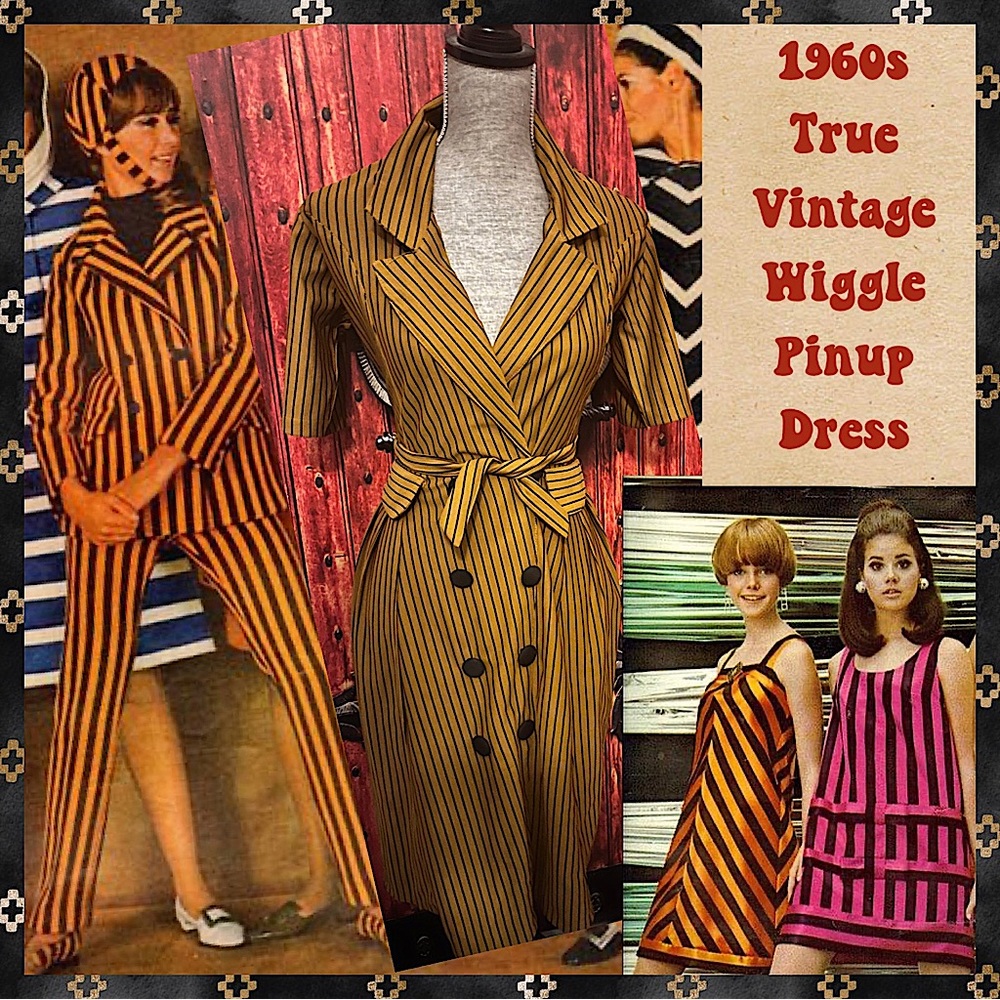 🔸1960s Jingler True Vintage Wiggle Dress🔸